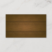 Classy Leather & Wood Detective Visitekaartje (Achterkant)