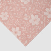Classy Leaves Floral Art Pattern op Blush Pink Tissuepapier (Detail)