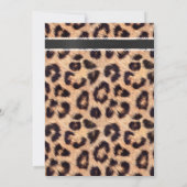 Classy Leopard Print Black Ribbon Housewarming Kaart (Achterkant)