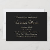 Classy Leopard Print Photo Afstuderen Aankondiging (Achterkant)