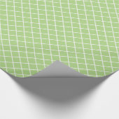 Classy Light Spring Green White Check Pattern Cadeaupapier (Hoek)