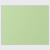 Classy Light Spring Green White Check Pattern Cadeaupapier (Vlak)