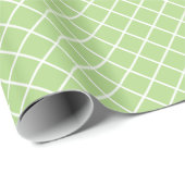 Classy Light Spring Green White Check Pattern Cadeaupapier (Rol Hoek)