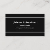 Classy Line White op Black Professional Visitekaartje (Achterkant)