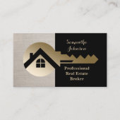 Classy Linen Gold Key Real Estate Visitekaartje (Voorkant)