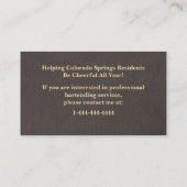 Classy Linen Mixologist Bartender Visitekaartje (Achterkant)