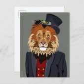 Classy Lion Briefkaart (Voorkant / Achterkant)