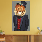 Classy Lion Canvas Afdruk (Insitu (Woonkamer))