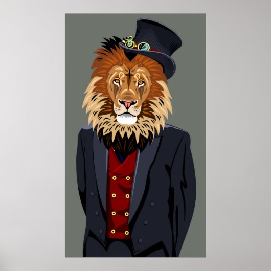 Classy Lion Poster (Voorkant)