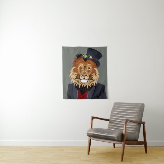 Classy Lion Wandkleed (In situ)