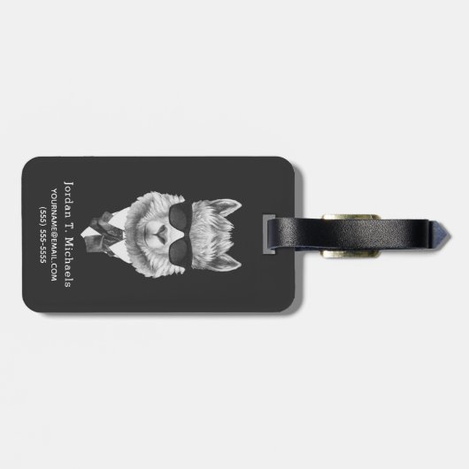 Classy Llama | Jouw namen toevoegen Bagagelabel (Achterkant horizontaal)