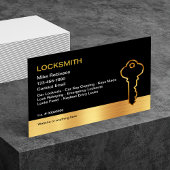 Classy Locksmith Gold House Cartes de visite clés