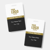 Classy Logo Business Name Badges (Voor- en achterkant)