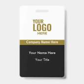 Classy Logo Business Name Badges (Achterkant)