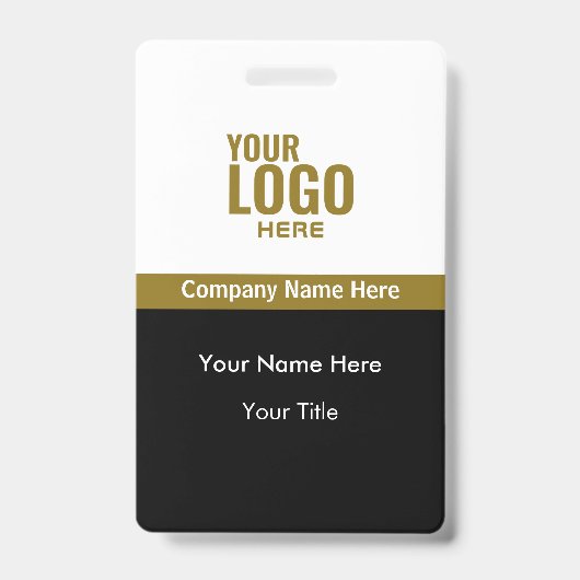 Classy Logo Business Name Badges (Voorzijde)
