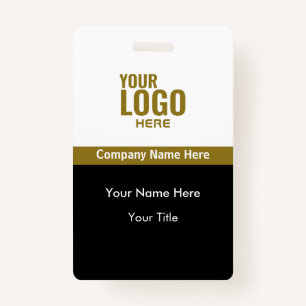 Classy Logo Business Name Badges