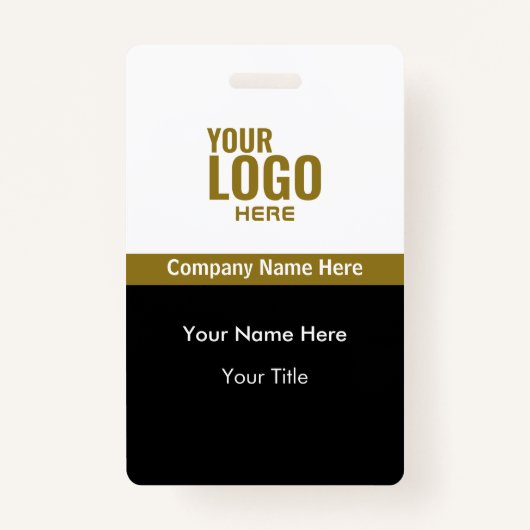 Classy Logo Business Name Badges (Voorkant)