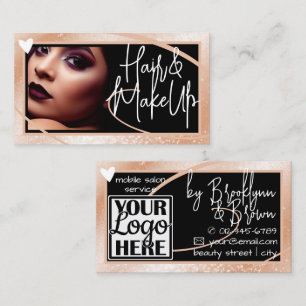 Classy Logo Foto Stijlvolle Perzik Lijst Hart Luxe Visitekaartje