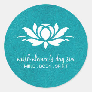 Classy Lotus Flower and Day Spa Sticker
