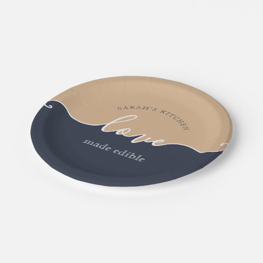 Classy Love maakte Eetable Script Papieren Bordje (Gekanteld)