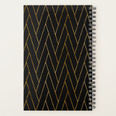 Classy Luxe Abstract Zwart Goud Professioneel Planner (Achterkant)