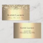 Classy Luxurous Light Gold Glitter Visitekaartje (Voorkant / Achterkant)