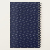 Classy Luxury Abstrait Navy Blue Grey Professionne (Dos)