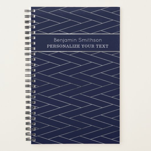 Classy Luxury Abstrait Navy Blue Grey Professionne (Devant)