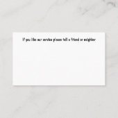 Classy Luxury Car Service Taxi Visitekaartje (Achterkant)