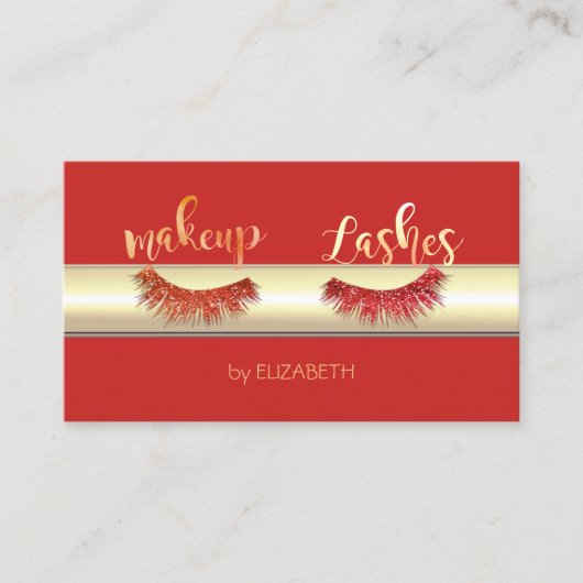 Classy Luxury Elegant, Glitter Lashes Visitekaartje (Voorkant)