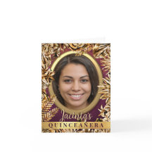 Classy Luxury Gold Floral - Aangepaste foto Quince