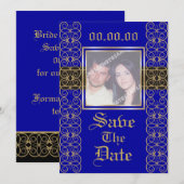 Classy Luxury Save the Date Uitnodigingen voor fot (Voorkant / Achterkant)