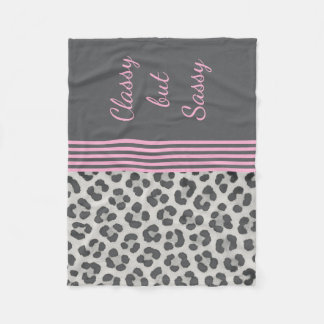 Classy maar Sassy Leopard Print fleece deken