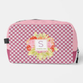 Classy magenta rood roze gingham check patroon toilettasje (Voorkant)