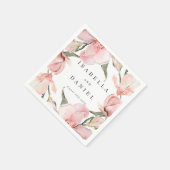 Classy Magnolia Personalized Wedding Napkins Servet (Hoek)