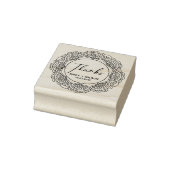CLASSY  MANDALA AANGEPASTE SCRIPT BEDANKT BRUILOFT 	RUBBERSTEMPEL (Stempel)
