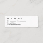 Classy Manicurist Appointment Visitekaartjes (Achterkant)