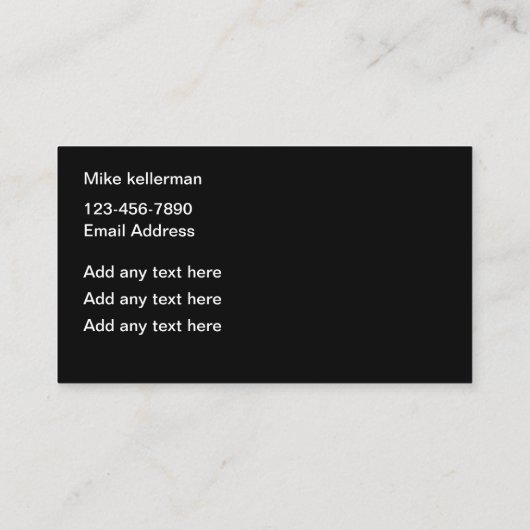 Classy mannelijk monogram Visitekaartjes (Achterkant)