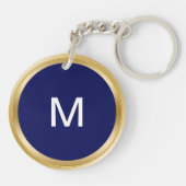 Classy Mannen Monogram Sleutelhanger (Achterkant)