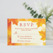 Classy Maple Leaves Fall Wedding RSVP-kaart RSVP Kaartje (Staand voorkant)