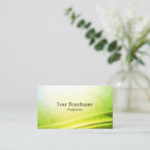 Classy Marble Green Curved Decor met QR-code Visitekaartje (Staand voorkant)