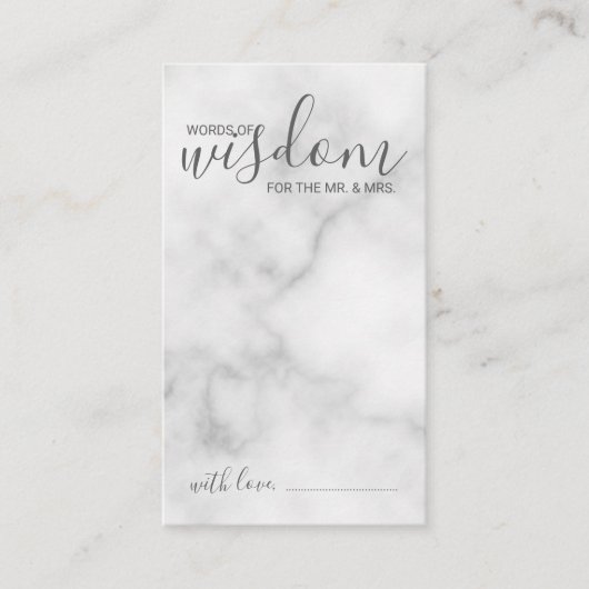 Classy Marble Mariage de conseil et carte de voeux (Devant)