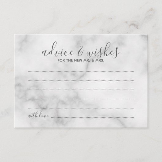Classy Marble Mariage de conseil et carte de voeux (Devant)