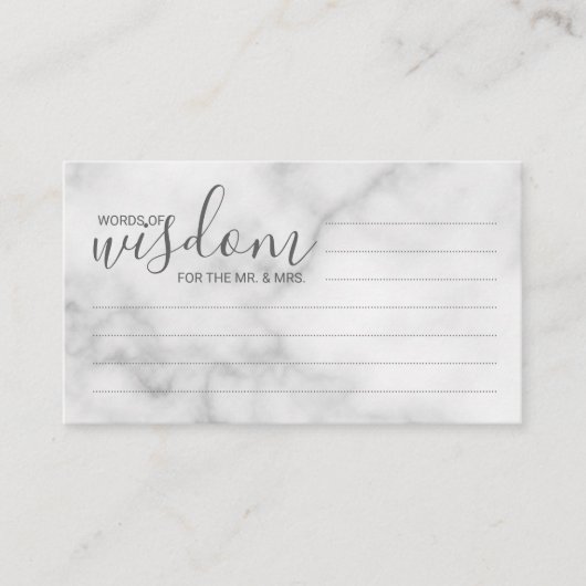 Classy Marble Mariage de conseil et carte de voeux (Devant)