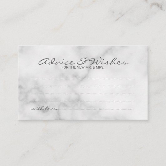 Classy Marble Mariage de conseil et carte de voeux (Devant)