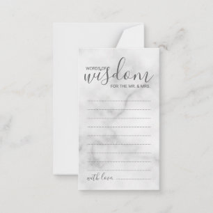 Classy Marble Mariage de conseil et carte de voeux