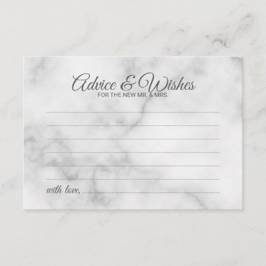 Classy Marble Mariage de conseil et carte de voeux (Devant)