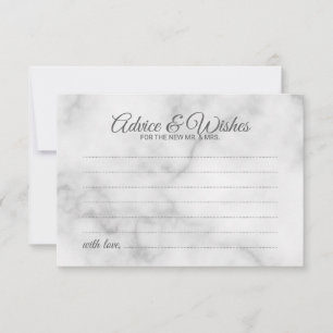 Classy Marble Mariage de conseil et carte de voeux