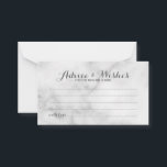 Classy Marble Mariage de conseil et carte de voeux<br><div class="desc">Ajoutez une touche personnelle à votre mariage avec un élégant conseil de mariage et une carte de voeux. Cette carte de conseil comporte le titre en gris moderne élégant style de police de calligraphie et les détails en gris moderne sans serif style de police sur l'arrière - plan en marbre...</div>