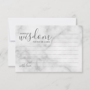 Classy Marble Mariage de conseil et carte de voeux